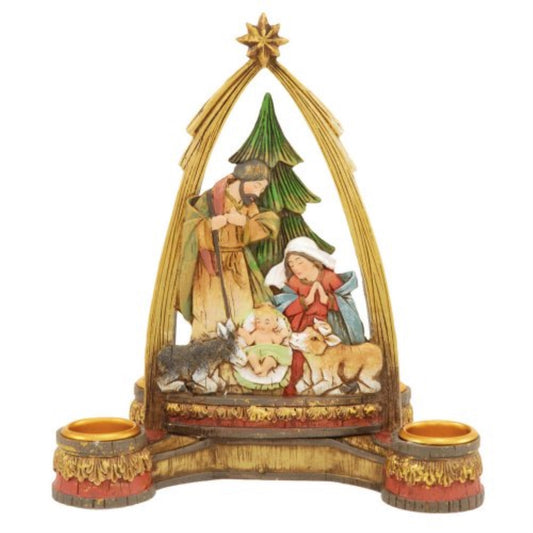 Joseph Studios Nativity With Arch Christmas Advent Candleholder (no candles)