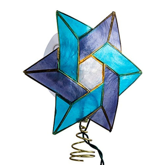 Kurt Adler 8.5 in. Capiz Star of David Tree Topper