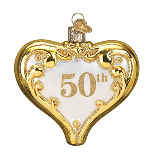 Old World Christmas 50th Anniversary Heart Ornament