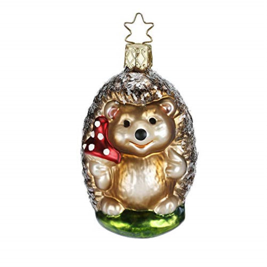 Inge Glas Papa Hedge Hedgehog German Glass Christmas Tree Ornament FREE BOX