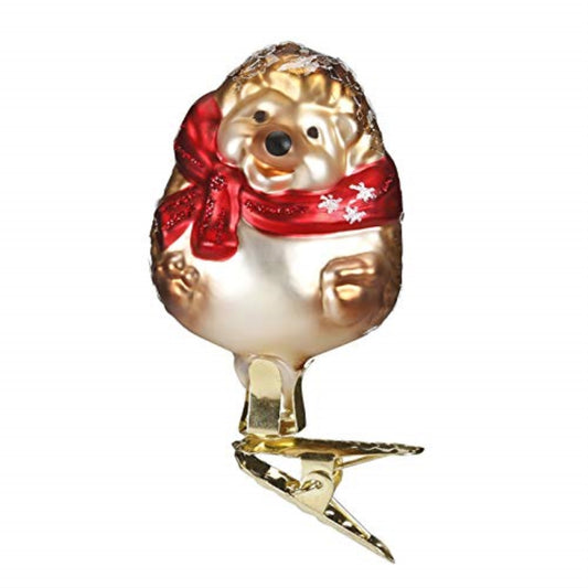 Inge Glas Baby Hedgehog German Glass Christmas Tree Ornament FREE BOX