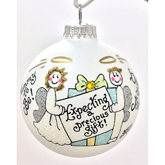 Expecting a Precious Gift New Mom Dad Parents Christmas Ornament Made in the USA
