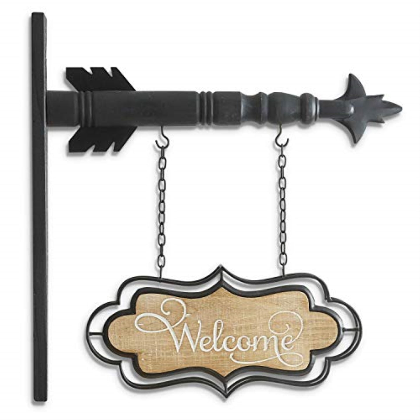 K&K Interiors Brown Welcome Double Sided Arrow Replacement Sign 13 inch - Arrow Sold Separately