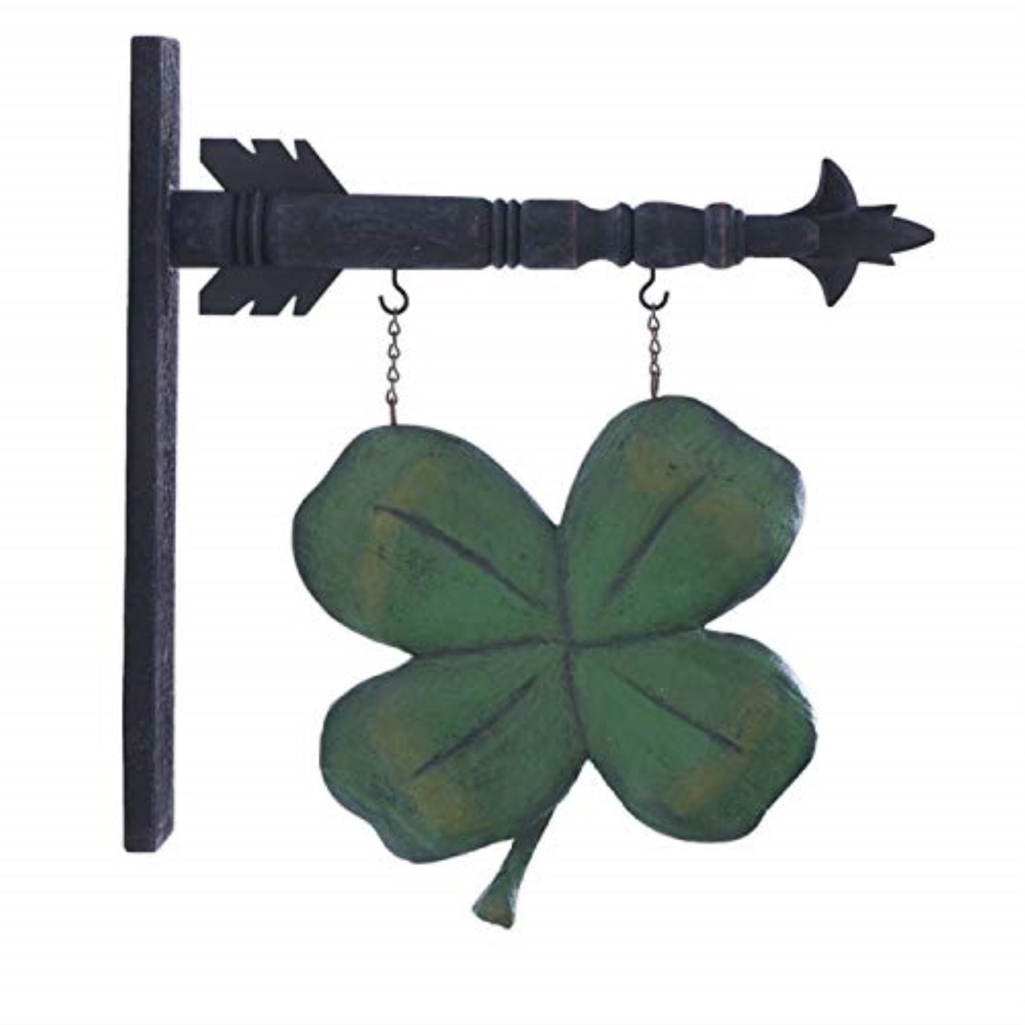 K&K Interiors Green Four Leaf Clover Arrow Replacement Sign 14 inch - Arrow Sold Separately