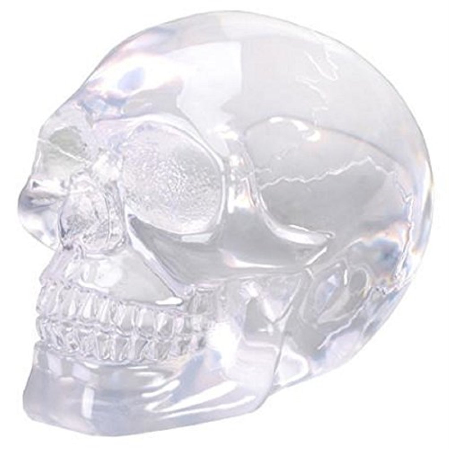 Small Translucent Skull Figurine 3 inch