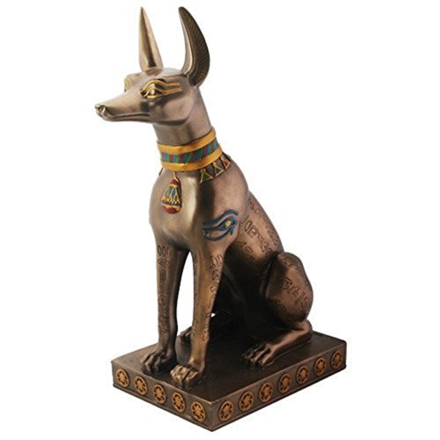 Egyptian Bronze Colored Anubis Collectible Resin Figurine 12.5 Inch