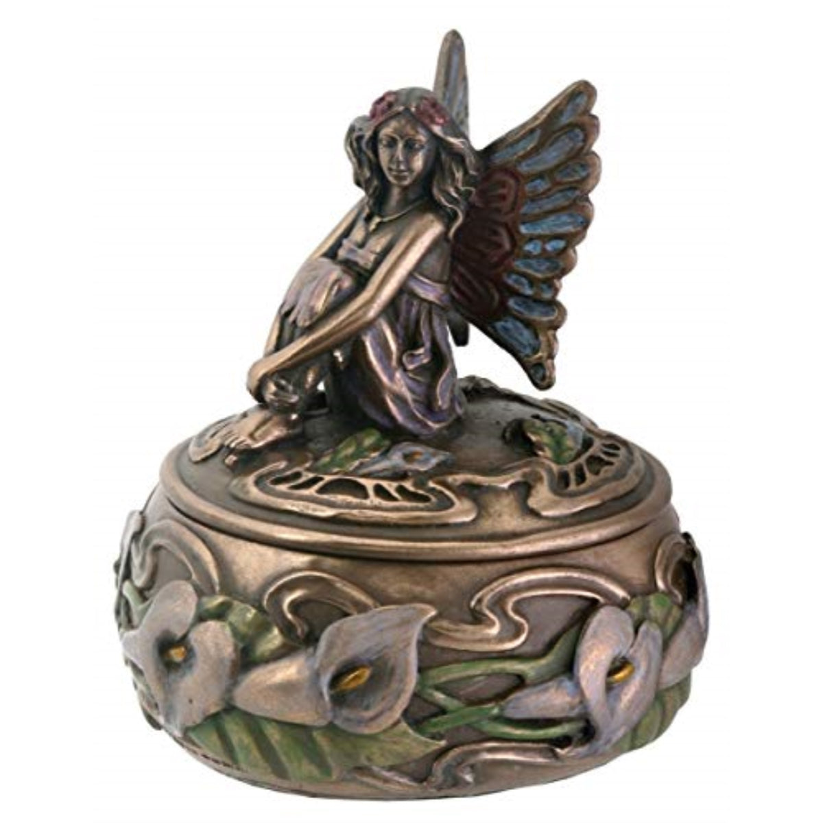 Calla Lily Fairy Box Fantasy Jewelry Holder Trinket Keepsake Box 3.5 inch