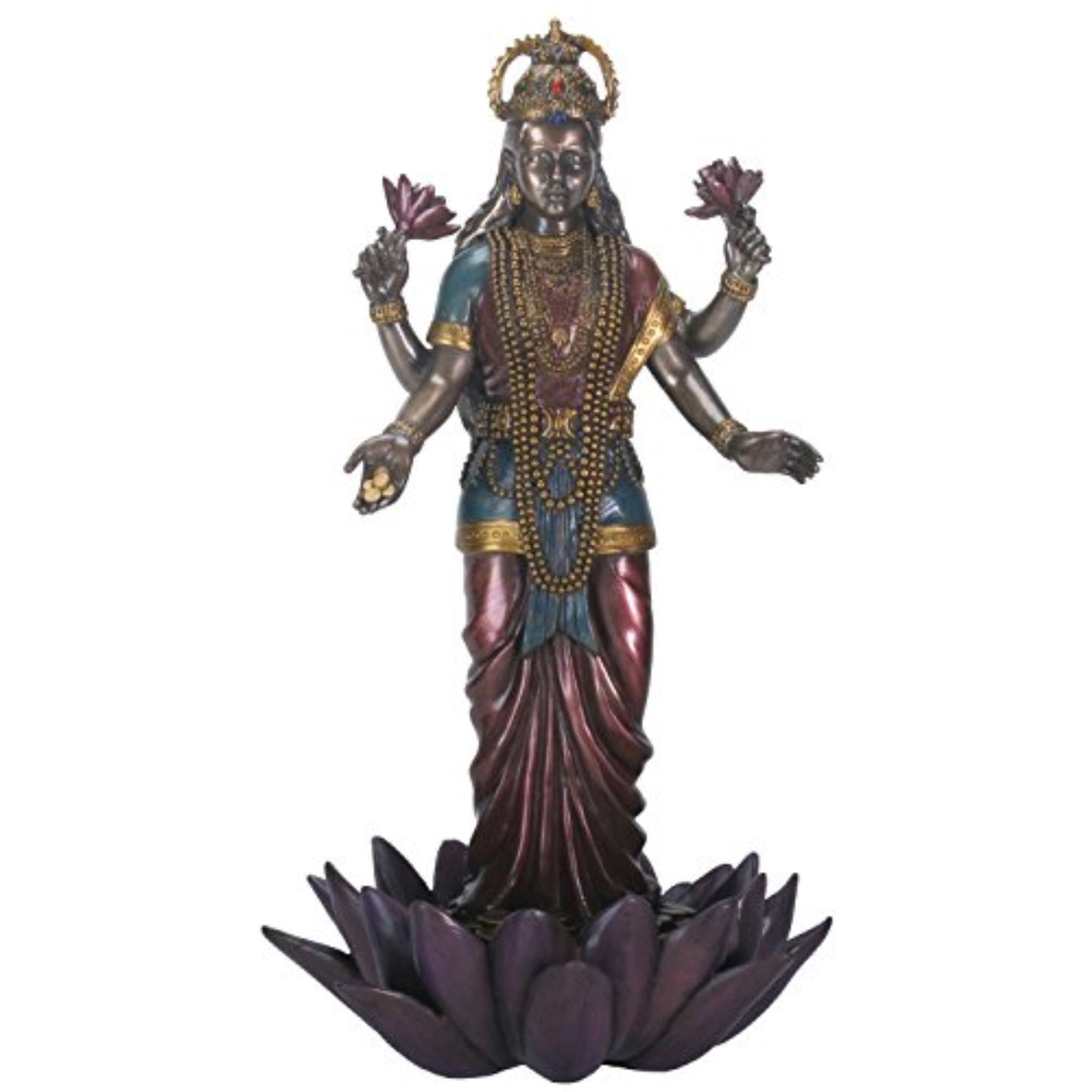 9.5 Inch Standing Lakshmi Eastern Statue Figurine