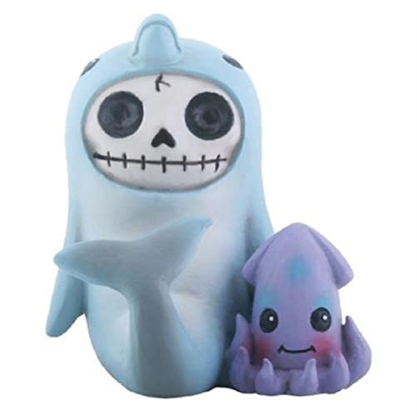 Furrybones Sonar Skeleton in Dolphin Costume with Squid Halloween Figurine