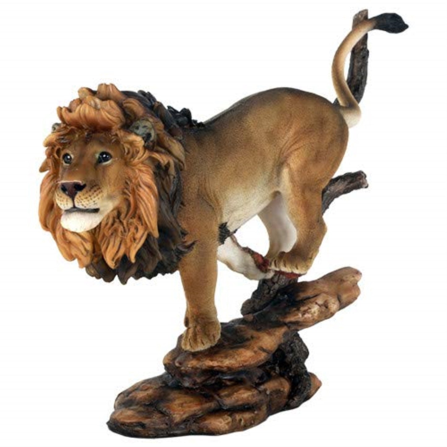 King of The Jungle Savannah Lion Wildlife Home Statue 11 x 10.75 inch
