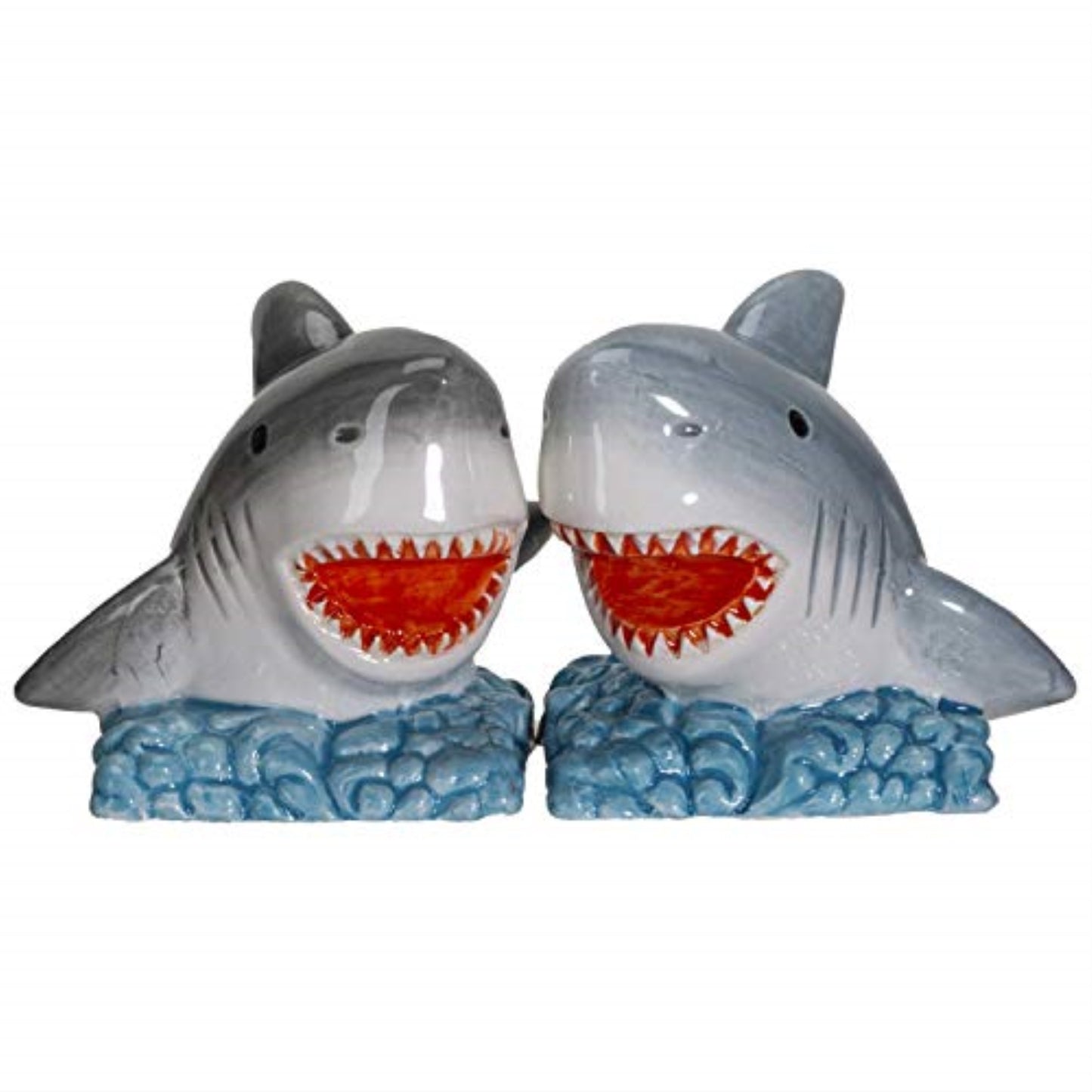 Shark Jaws King of the Ocean Ceramic Salt and Pepper Shakers Set