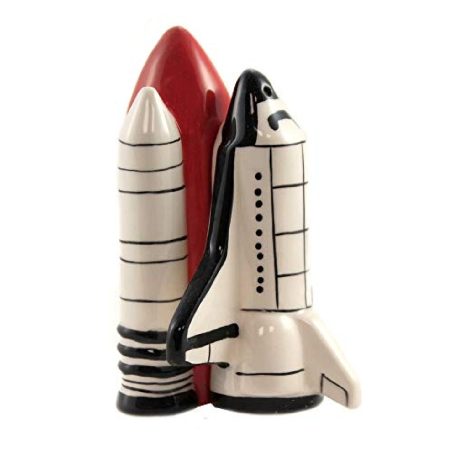 Space Shuttle Attractives Ceramic Magnetic Salt Pepper Shakers