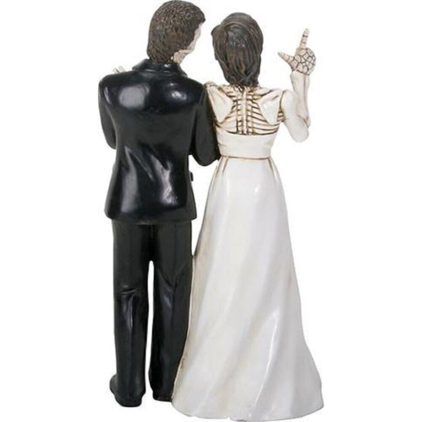 Love Never Dies Skeleton Wedding Couple Bride and Groom Figurine Decoration 6.25 inch