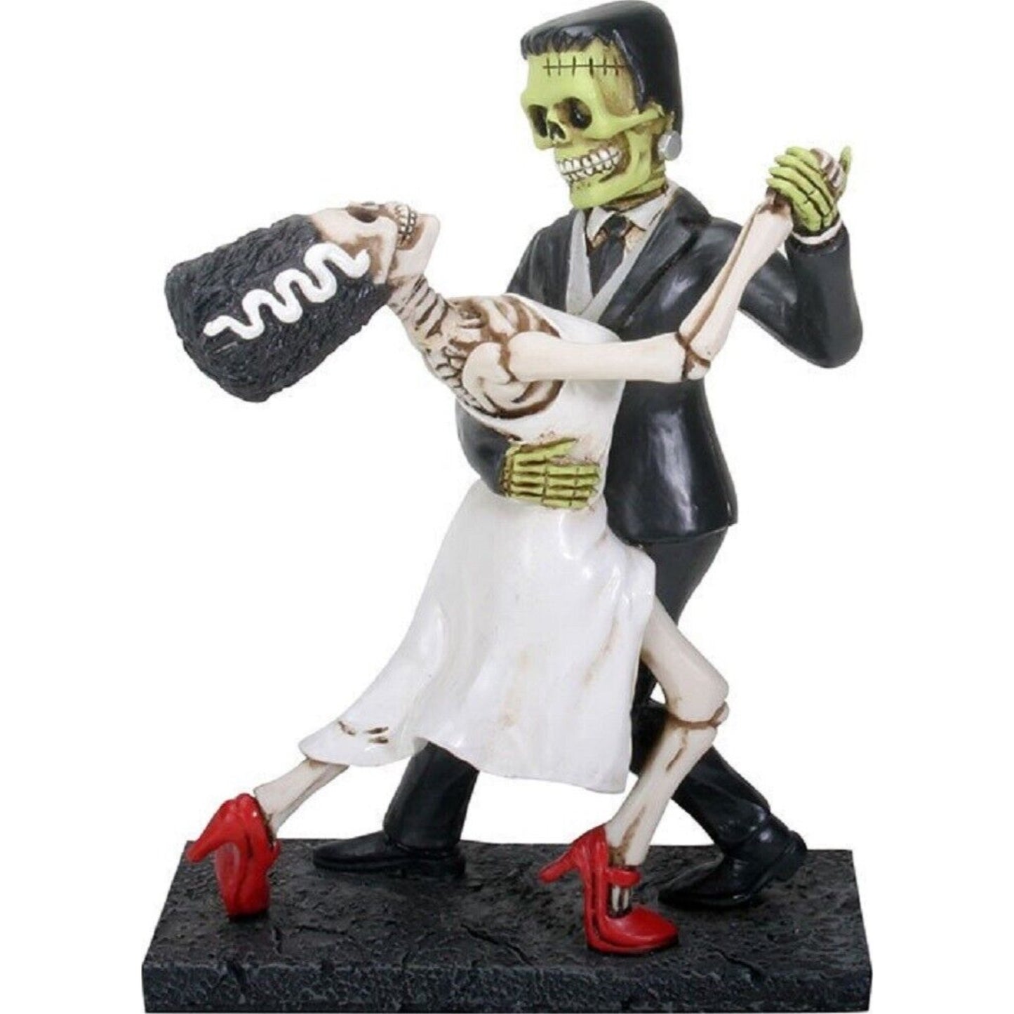 Frankenstein and Bride Dancing Figurine Day of the Dead Halloween Decoration