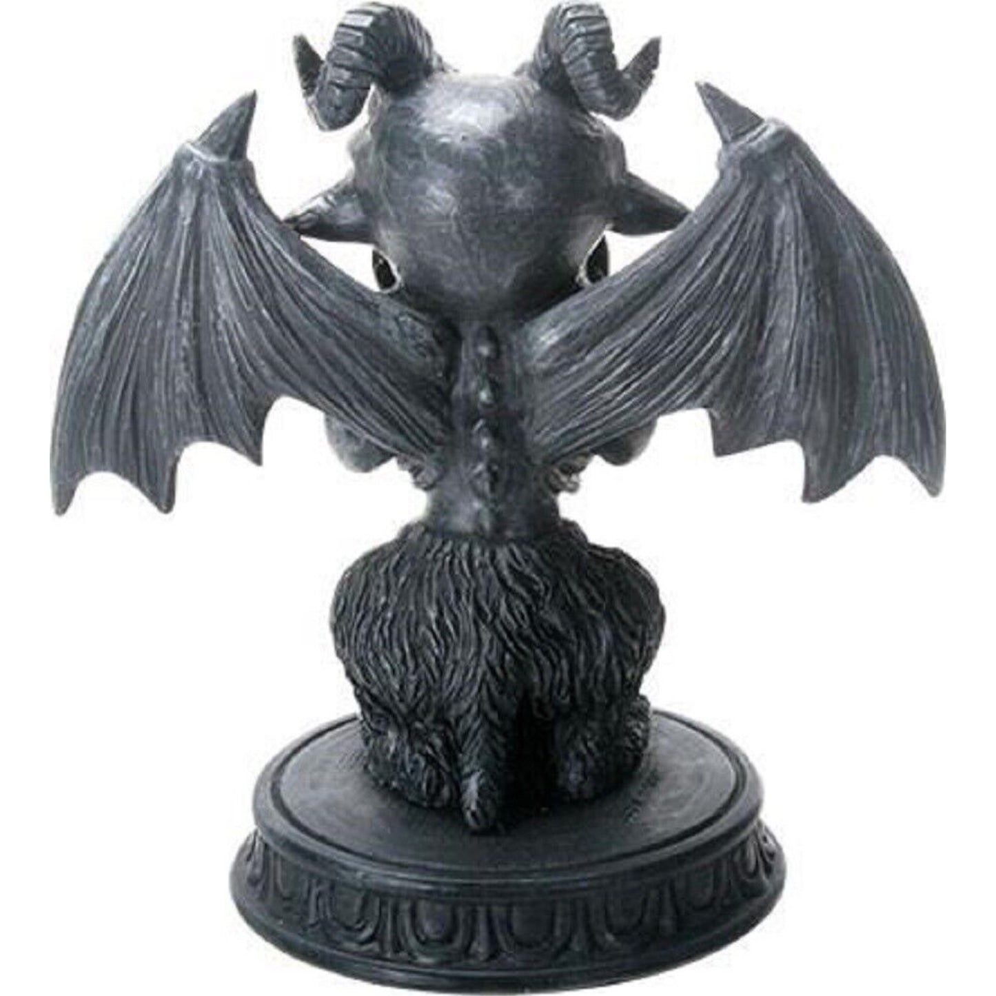 Screaming Gargoyle on Pedestal Figurine Horned Winged Gothic Decoration 5 inch