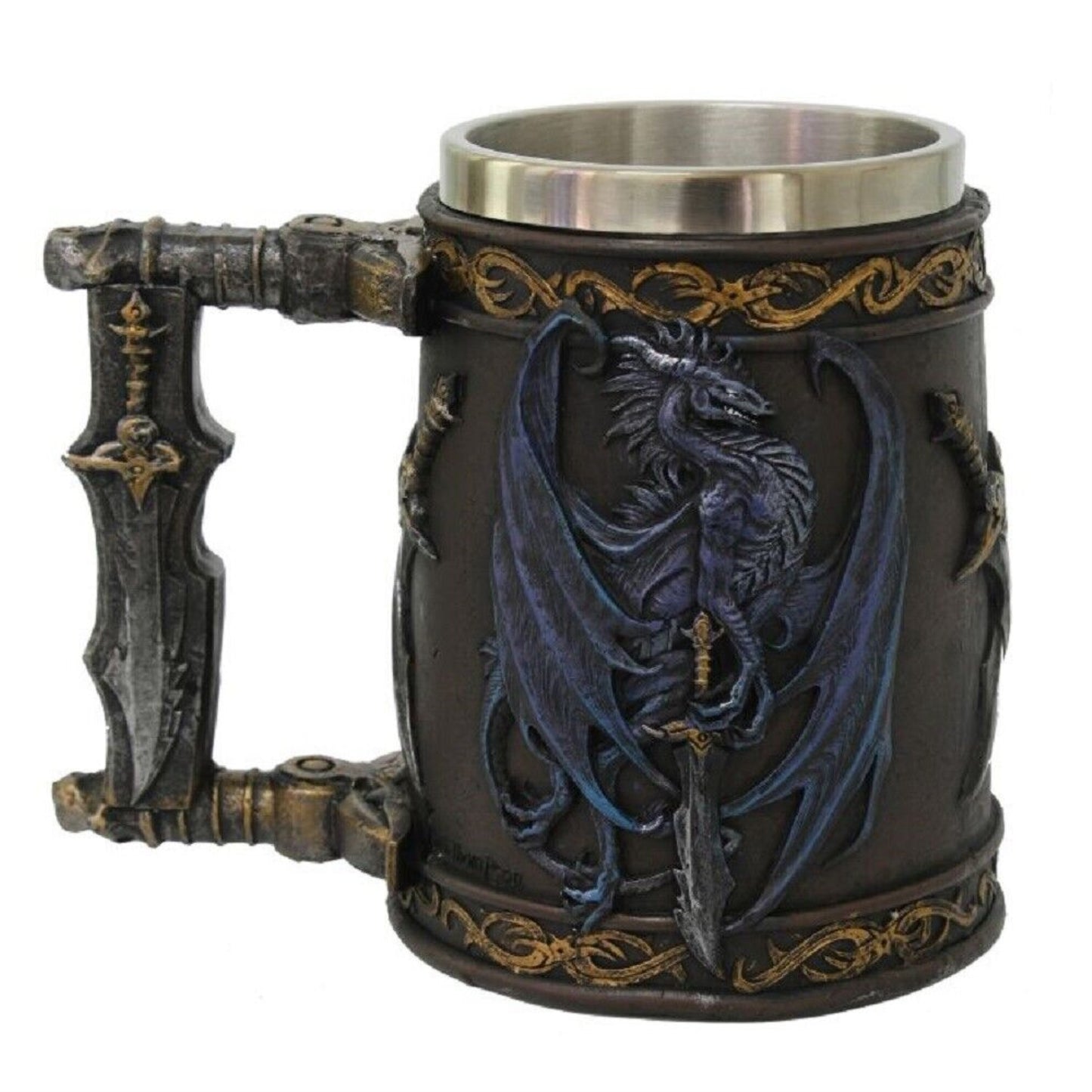 Storm Blade Dragon Tankard Stein by Artist Ruth Thompson