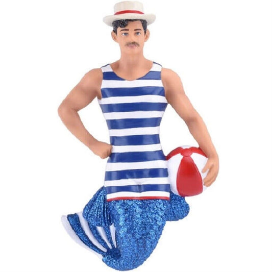 December Diamonds 55-55419 Merman Mr. Beach Balls Hanging Ornament