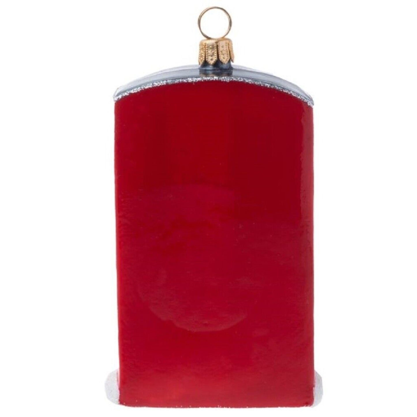 Joy To The World Waiting for Santa Dog Version 3D Polish Glass Ornament