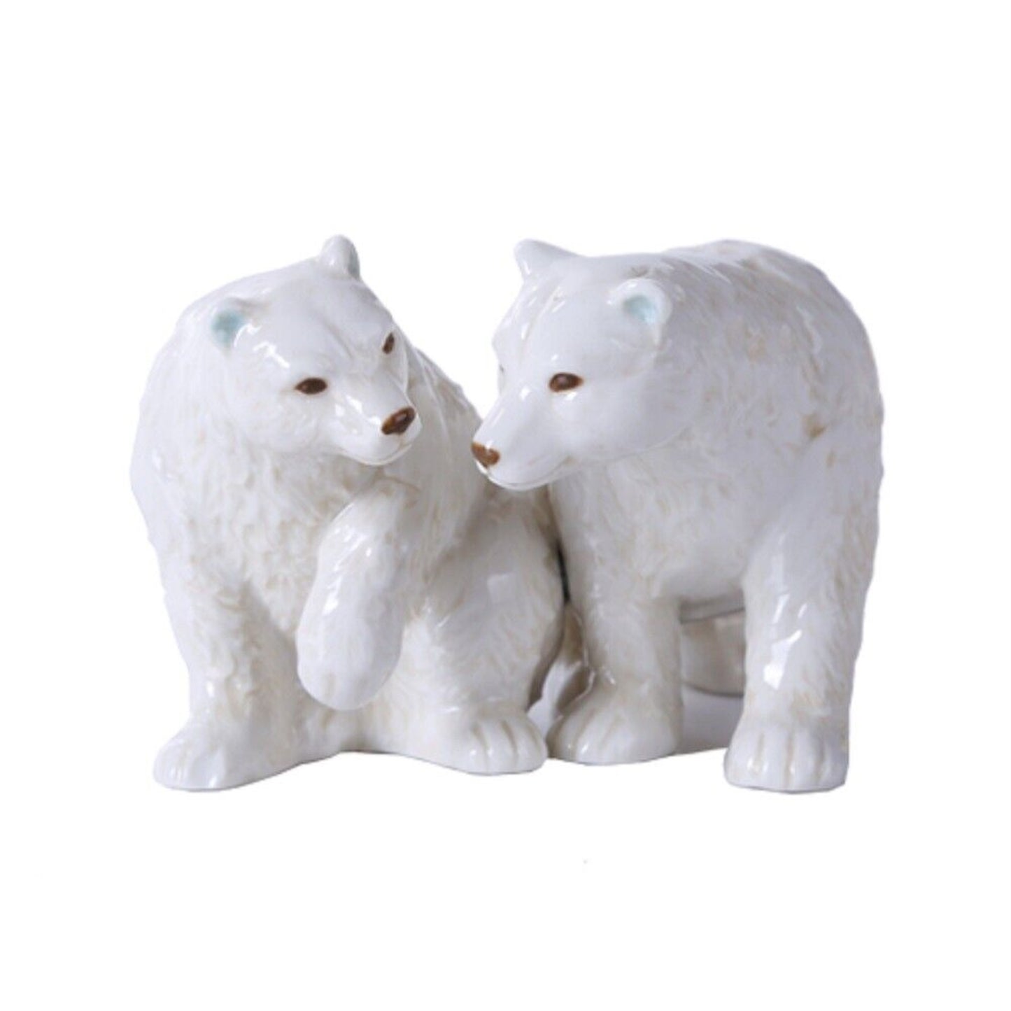 Mr. and Mrs. Polar Bear 3 inch Ceramic Salt and Pepper Shaker Set