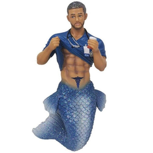 December Diamonds Nurse with Six Pack Merman Christmas Ornament 5555133