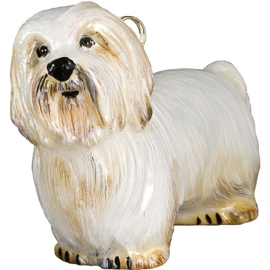 Joy to the World Coton De Tulear Polish Glass Christmas Ornament Dog Decoration