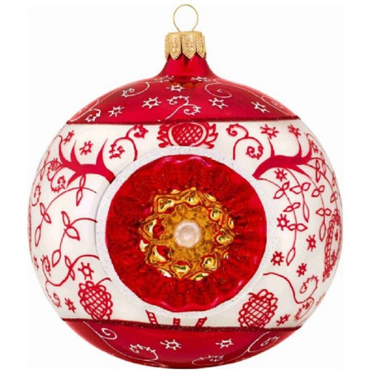 Metzler Brothers Bratislava Folk Art Reflector Ball Polish Christmas Ornament