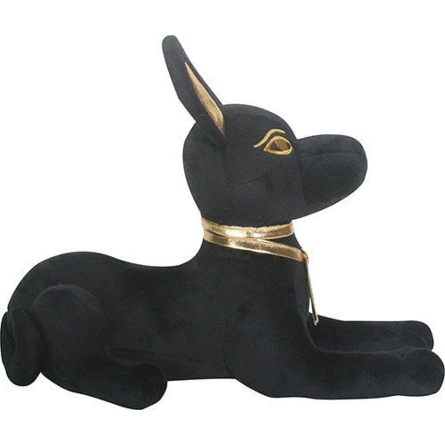 Egyptian God of the Afterlife Anubis Laying Down Jackal Dog Plush Stuffed Animal 11.75 x 9 inch
