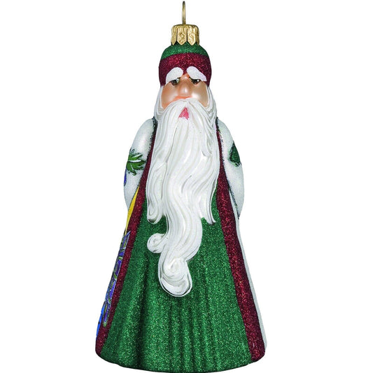 Joy to the World Glitterazzi Italy Santa with Leaning Tower of Pisa Polish Glass Ornament