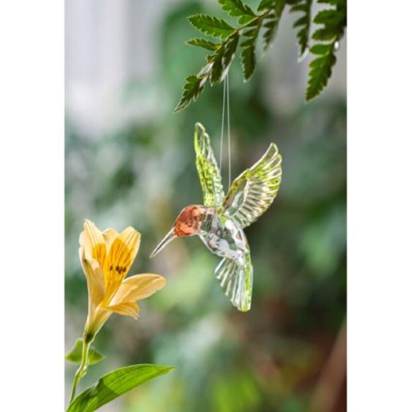 Red Throated Hummingbird Christmas Tree Ornament 4.5 Inch Multicolor