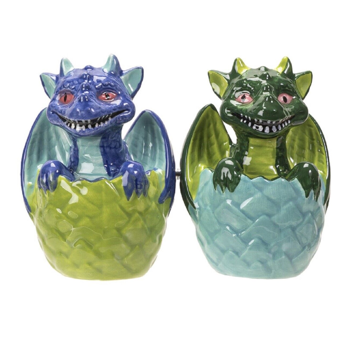 Pacific Trading Dragon Hatchling Magnetic Salt and Pepper Shaker Set 3.5 Inch Multicolor