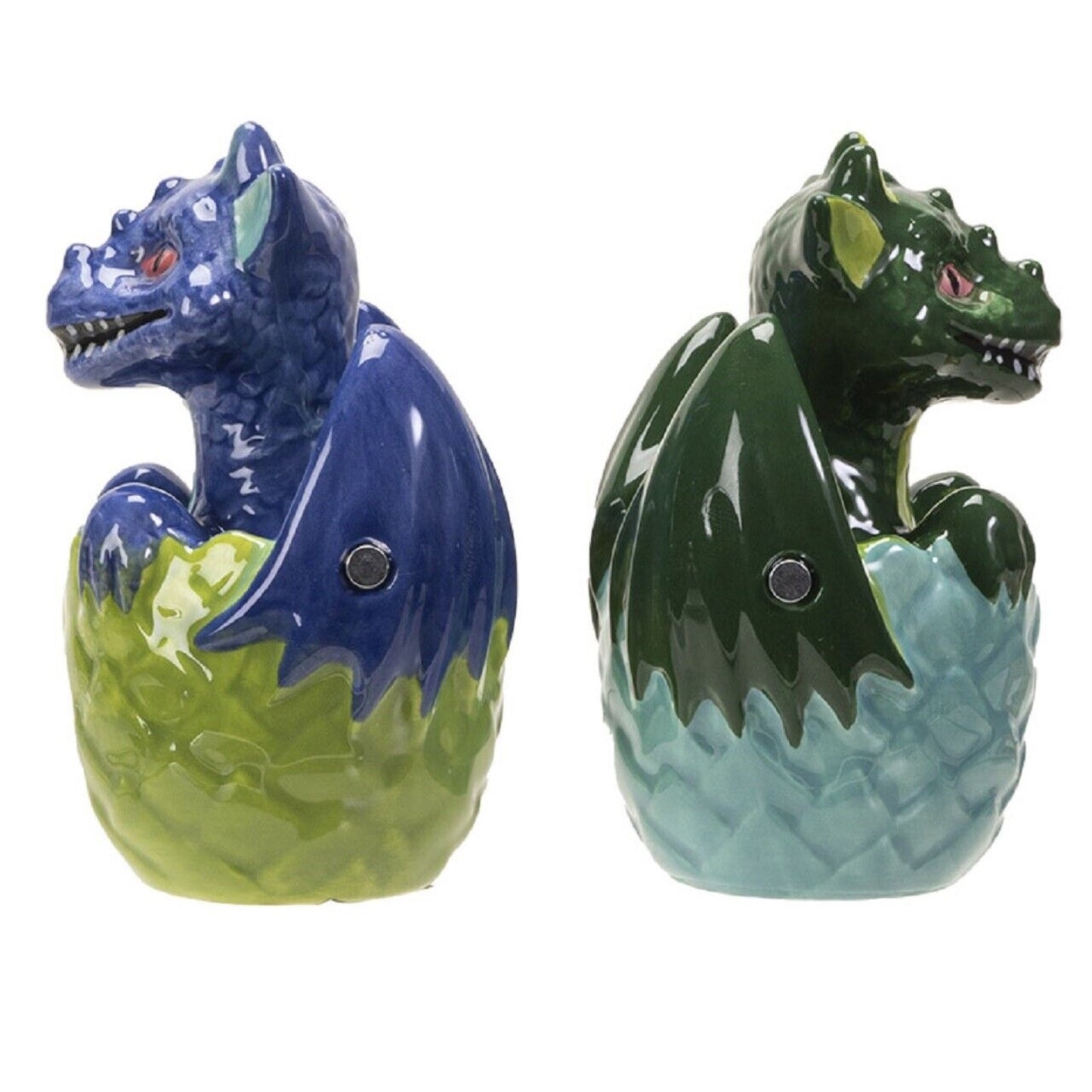 Pacific Trading Dragon Hatchling Magnetic Salt and Pepper Shaker Set 3.5 Inch Multicolor