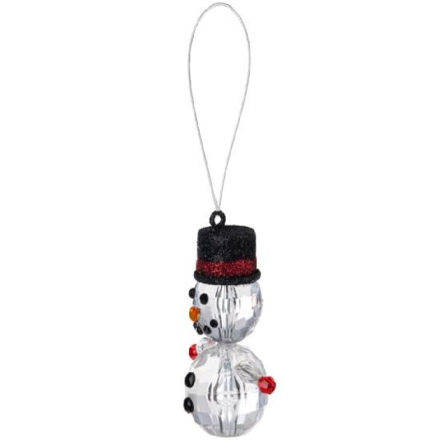 Clear Snowman Acrylic Christmas Tree Ornament 2.4 Inch