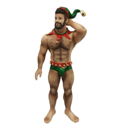 December Diamonds 55-55326 Poke The Bear Santa's Helper Cub Resin Ornament