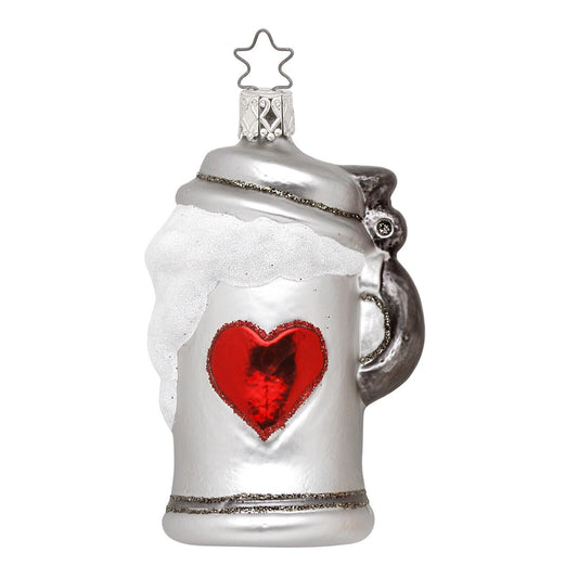 Inge Glas Beer Lover Stein German Glass Christmas Tree Ornament FREE BOX