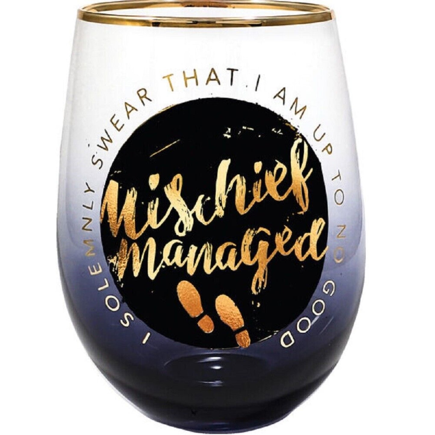 Spoontiques Harry Potter Mischief Managed Stemless Wine Glass 20 ounce