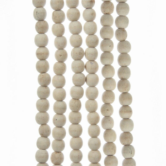 Kurt Adler (#C5881) Natural Wood Bead Garland, 9' long
