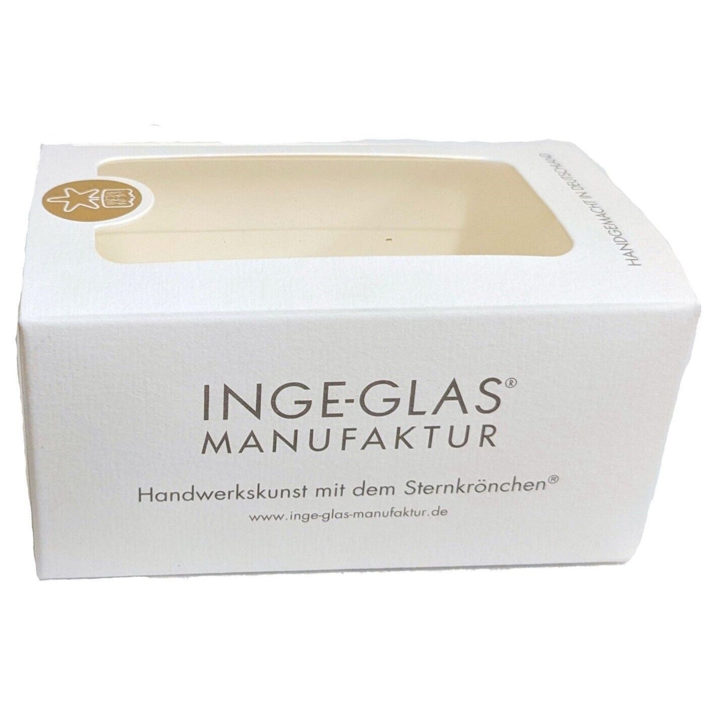 Inge Glas Happy Hippo German Glass Hippopotamus Christmas Ornament FREE BOX