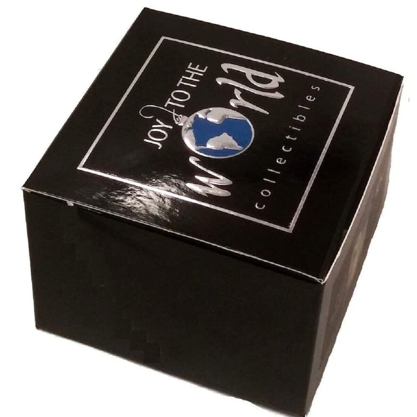 Joy to the World Black Labrador Retriever With Newspaper Polish Glass Christmas Ornament Lab Dog