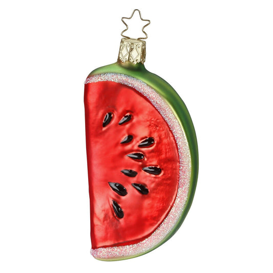 Inge Glas Slice of Summer Watermelon German Glass Christmas Ornament FREE BOX
