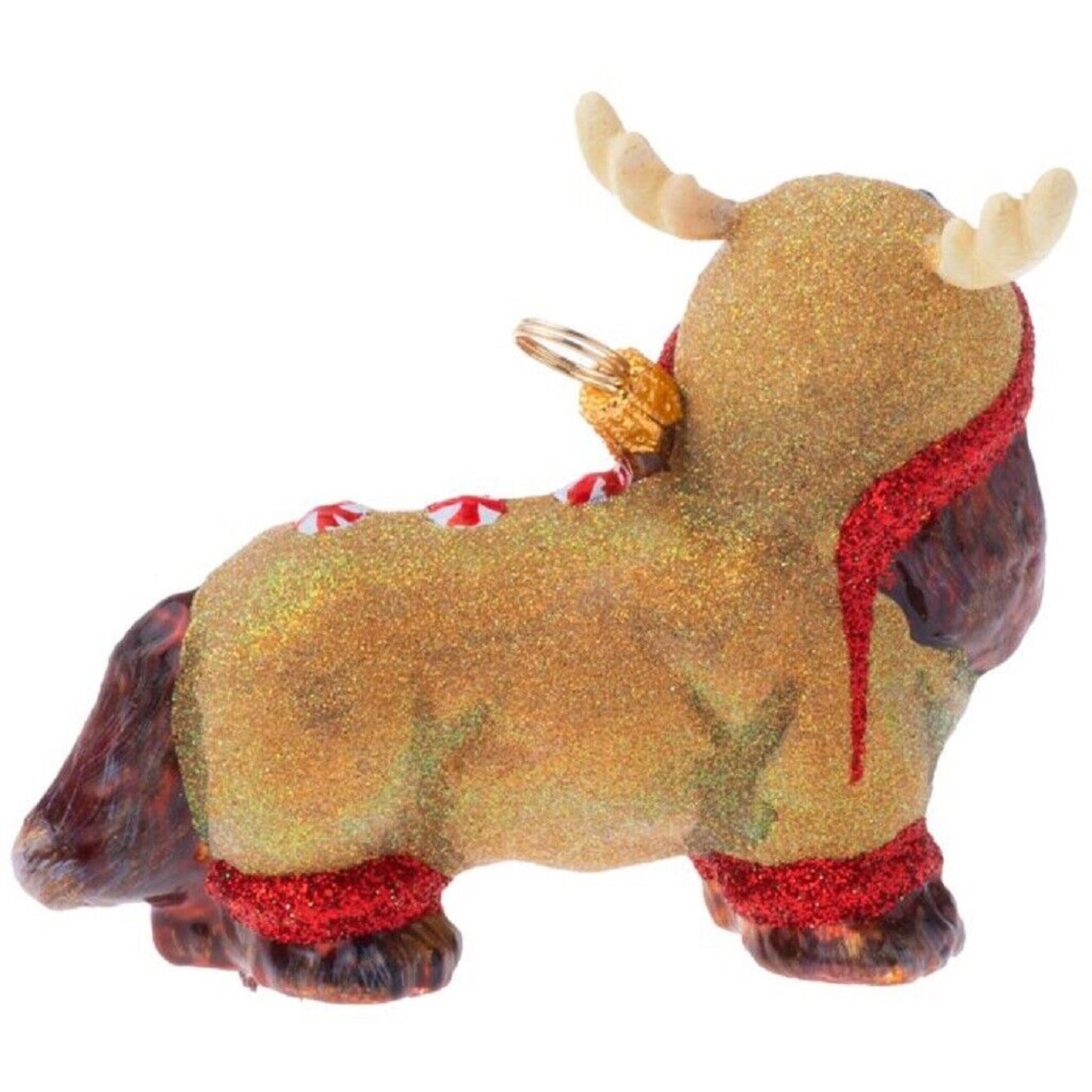 Joy To The World Ruby Cavalier King Charles in Reindeer Pajamas Polish Ornament