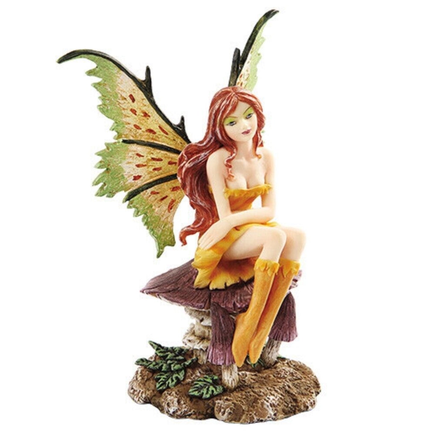 Amy Brown Fantasy Little Mae Faery Mushroom Fairy Statue Enchanted 6 inch Figurine