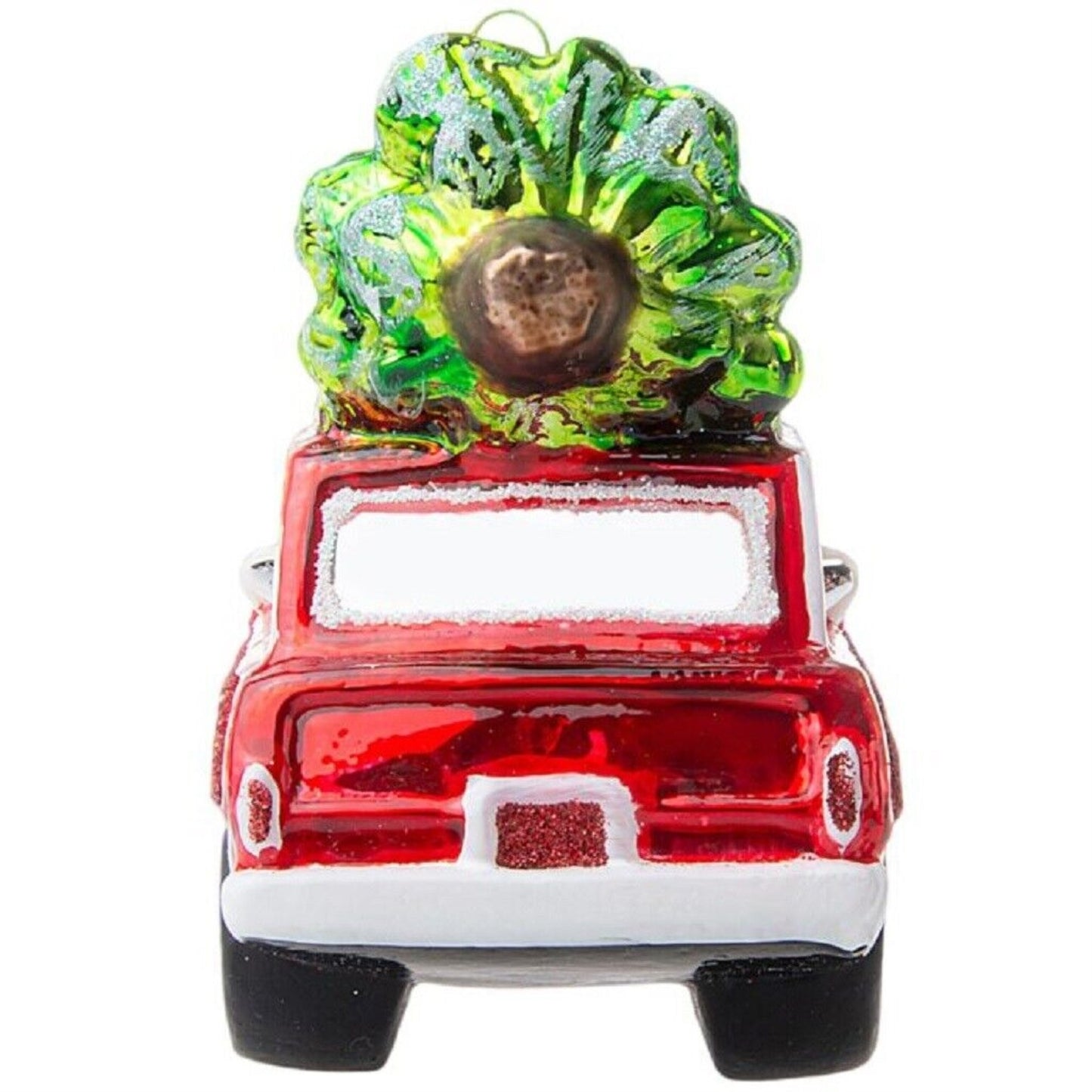 Joy To The World Holiday SUV Off-road Car Polish Glass Christmas Tree Ornament