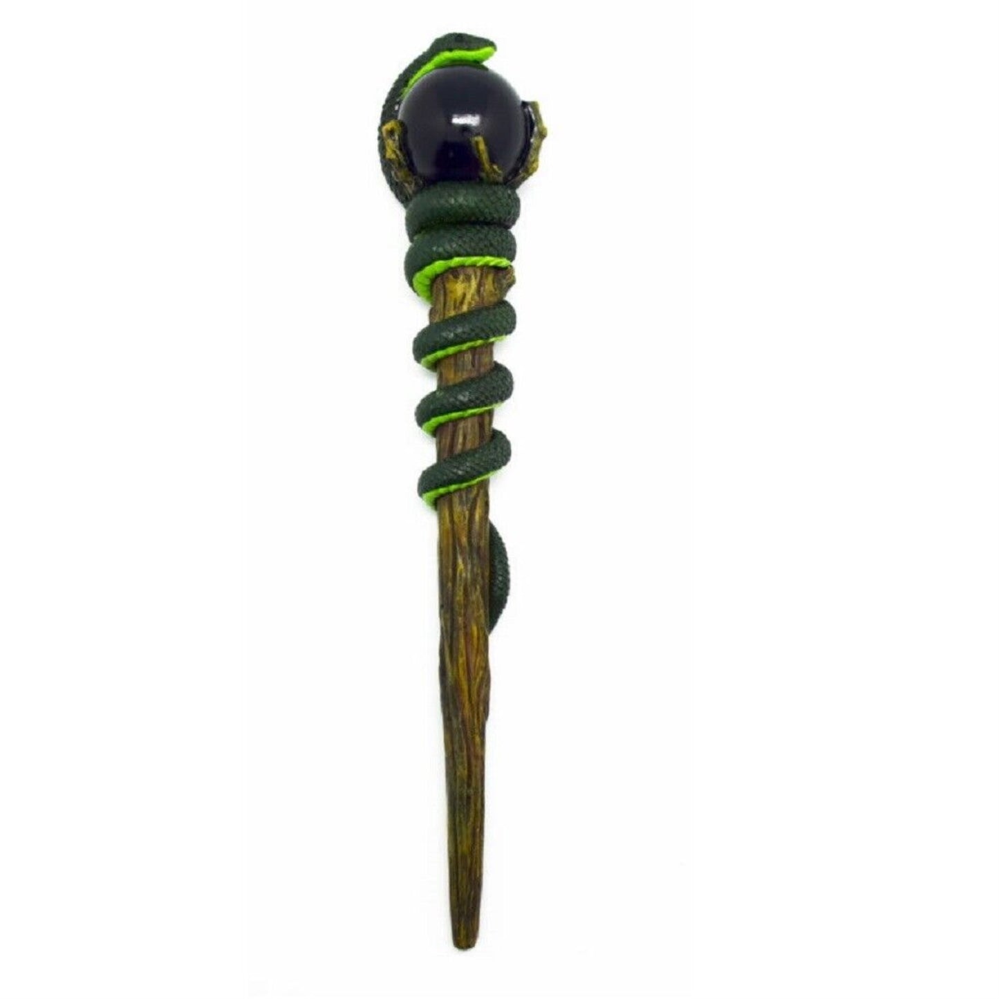 Fantasy Gifts Magic Wand with Snake and Ball Display Figurine 9 inches Long