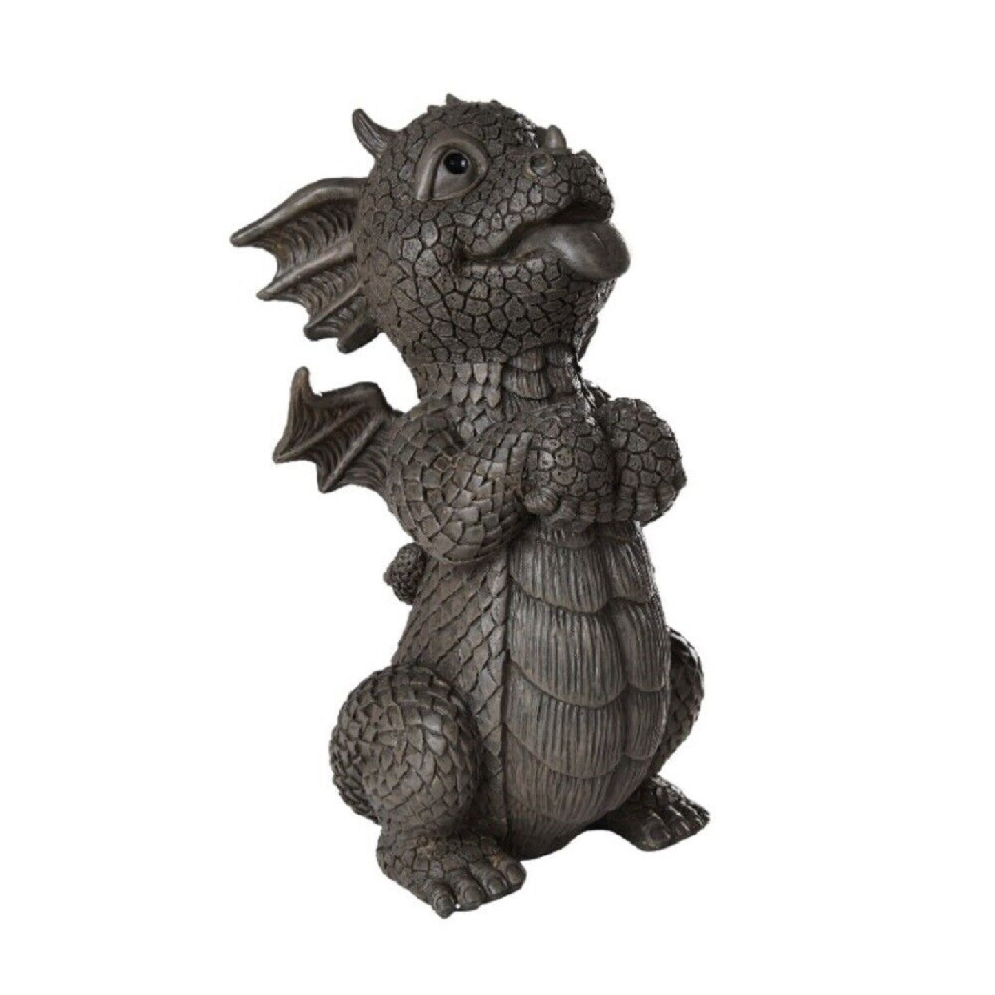 Good Dragon Panting Garden Display Decorative Accent Statue Sculpture Resin Stone Look 10 inch Tall