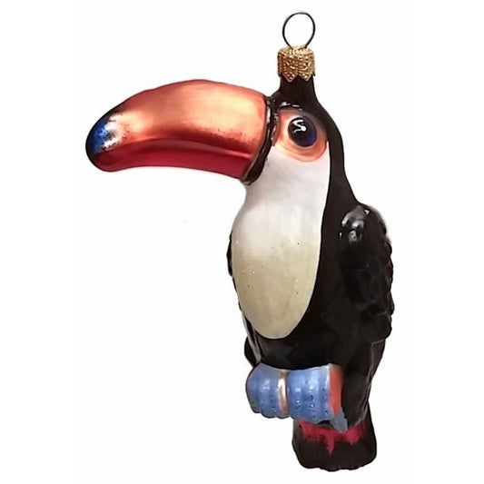 Pinnacle Peak Trading Toucan Bird Polish Mouth Blown Glass Christmas Ornament Holiday Decorations