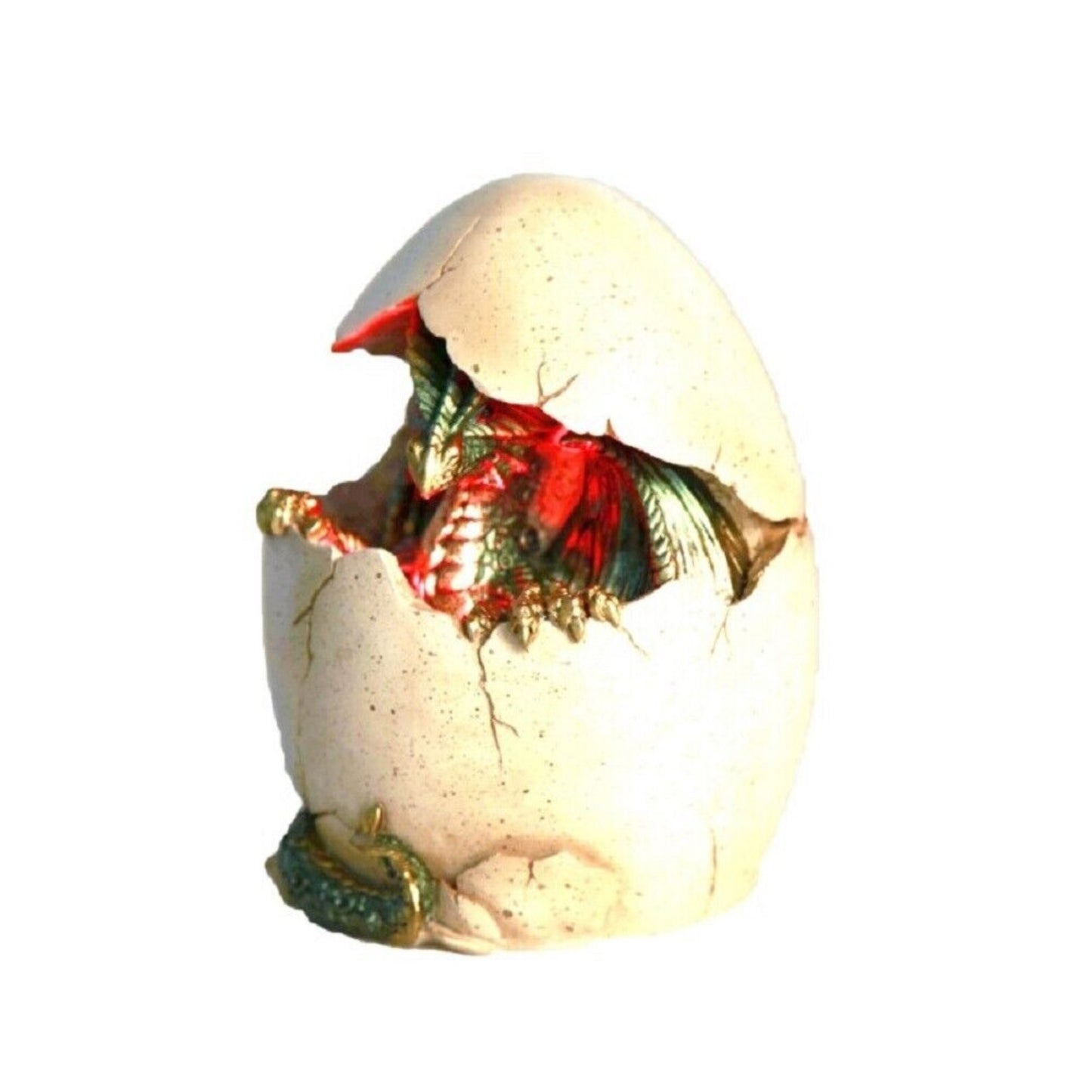 Dragon Hatchling Emerging from Egg with LED Light Collectible Figurine 6 inch