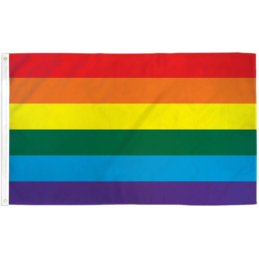 Rainbow Flag Gay Pride Banner Striped Pennant LGBT Large Event Sign New 4x6