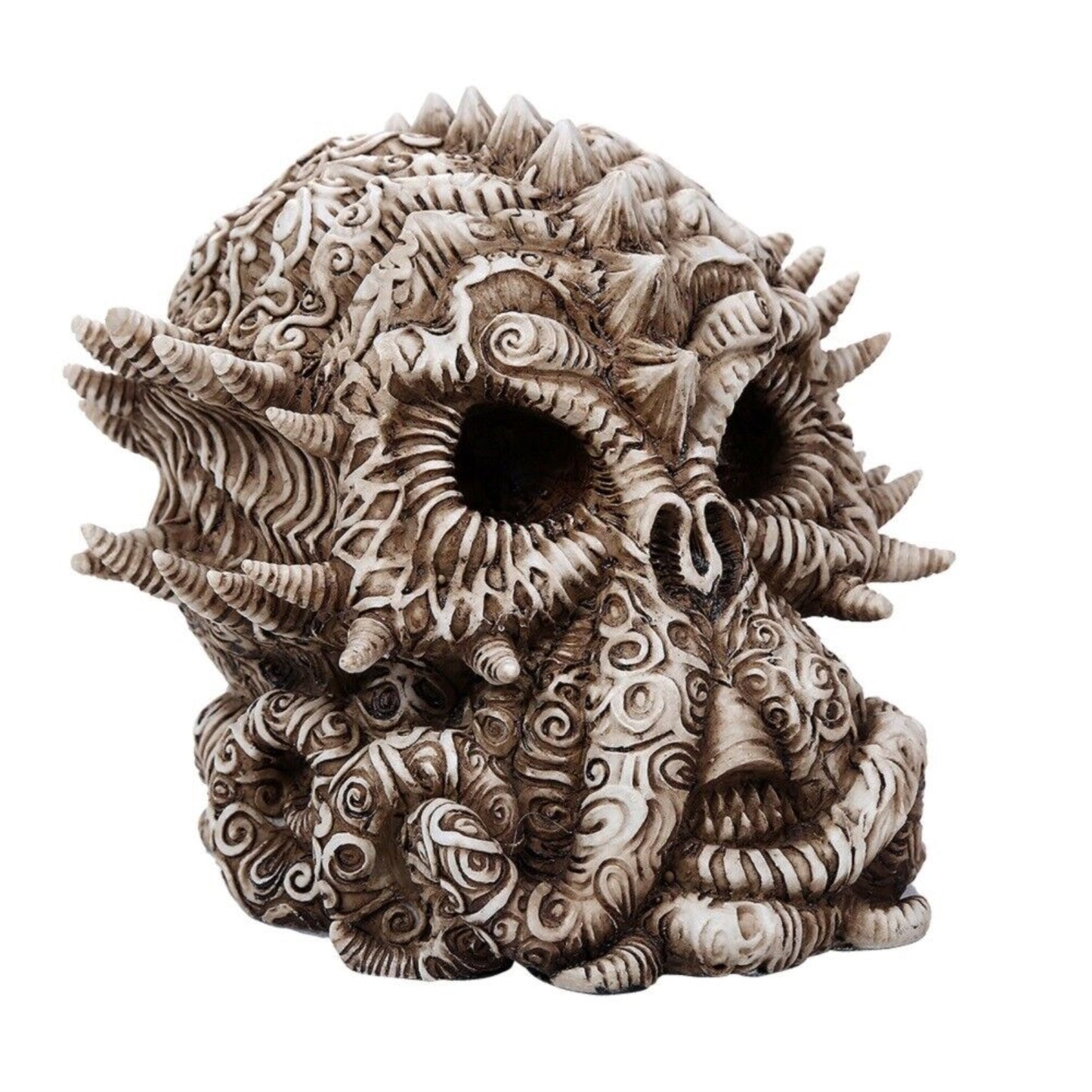 Cthulhu Skull Collectible Figurine Antique Skull Bone Finish 6 Inch L