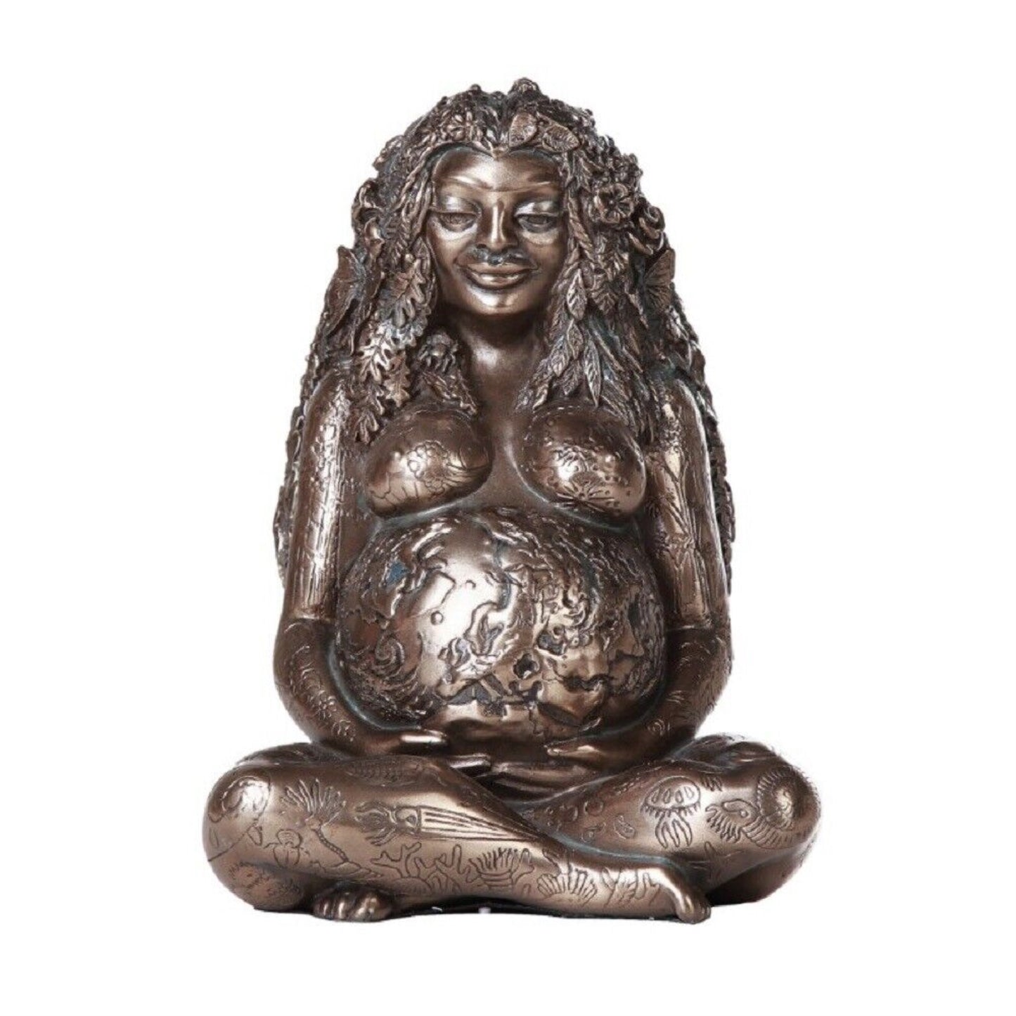 Millennial Gaia Mother Earth Goddess Statue by Oberon Zell 7 inches Tall