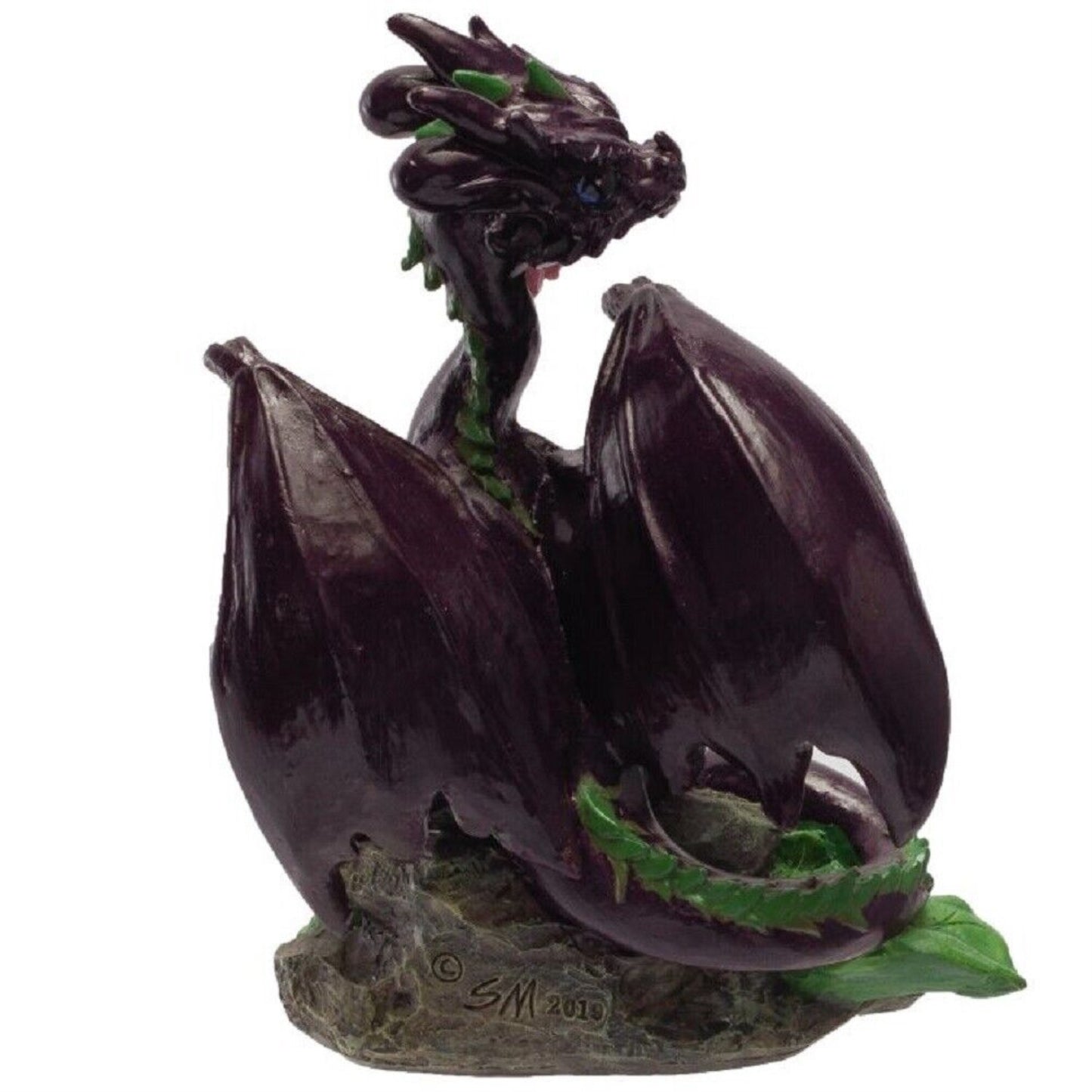 Purple Eggplant Food Dragon Figurine by Stanley Morrison 4.75 inch